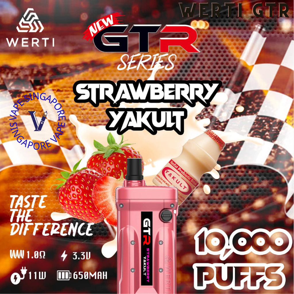 werti-gtr-10k-puff-strawberry-yakult-disposable-vape-singapore-sg-vape